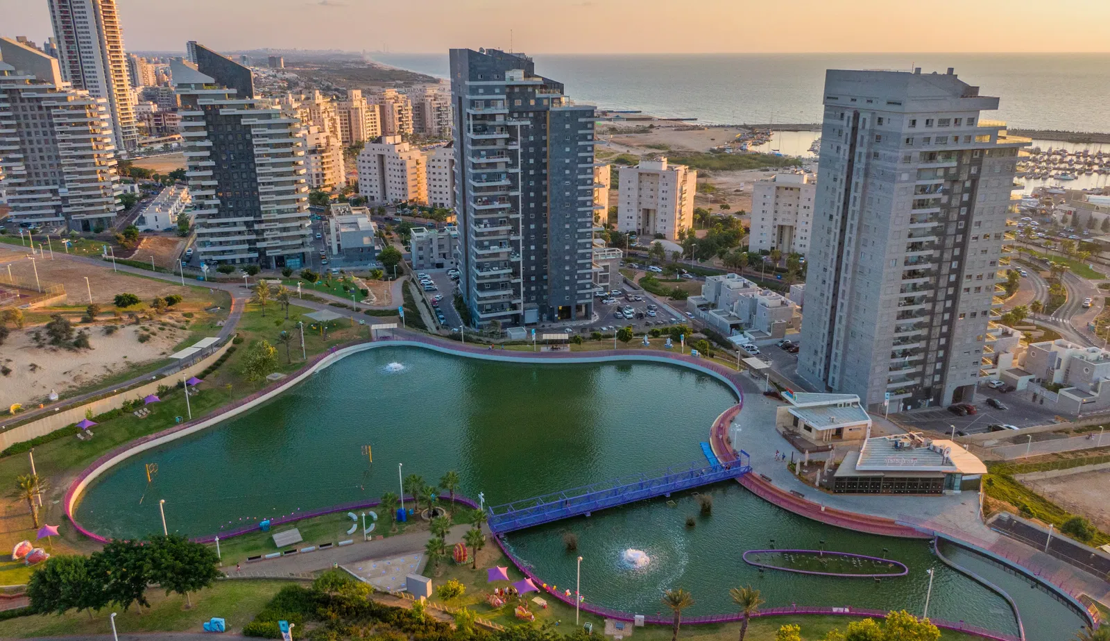 A drone view of the city of Ashdod.