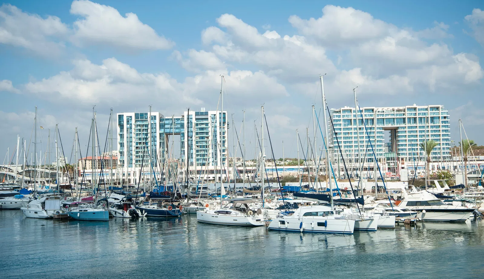 A photograph of the Marina in Herzliya.