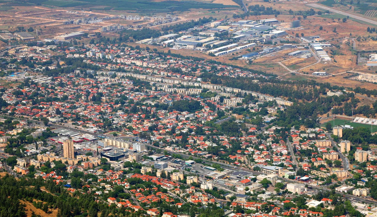 Drone view of Kiryat Shmona.