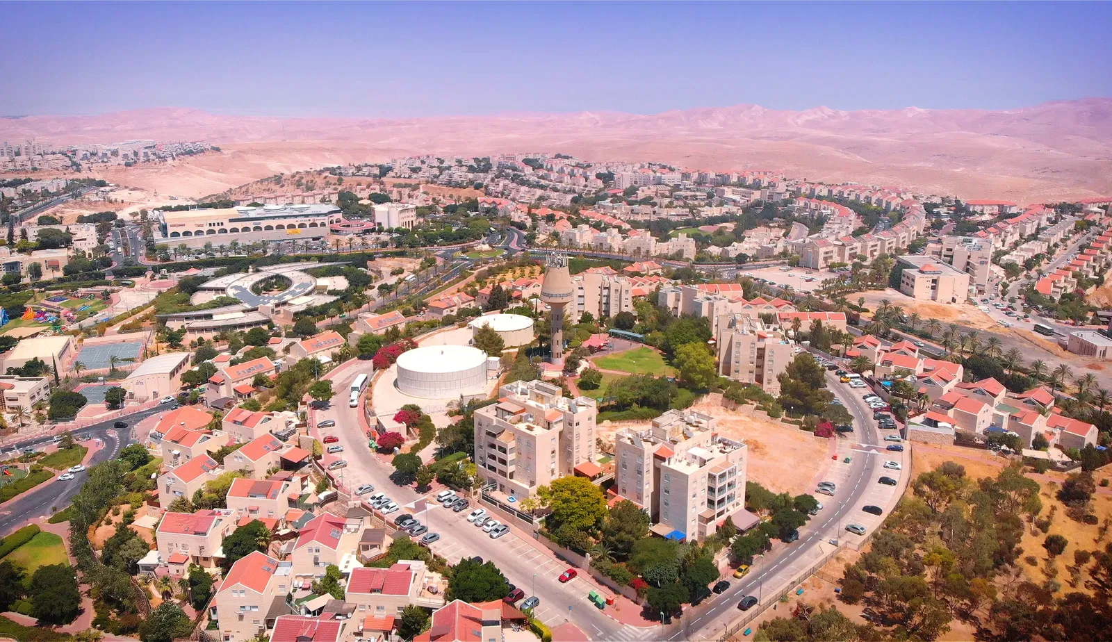 A drone view of Ma'ale Adumim.