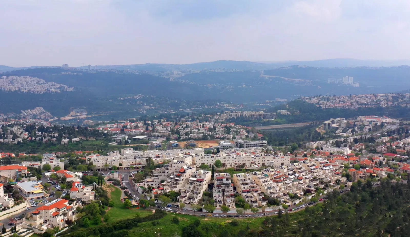 A drone view of Mevaseret Zion.