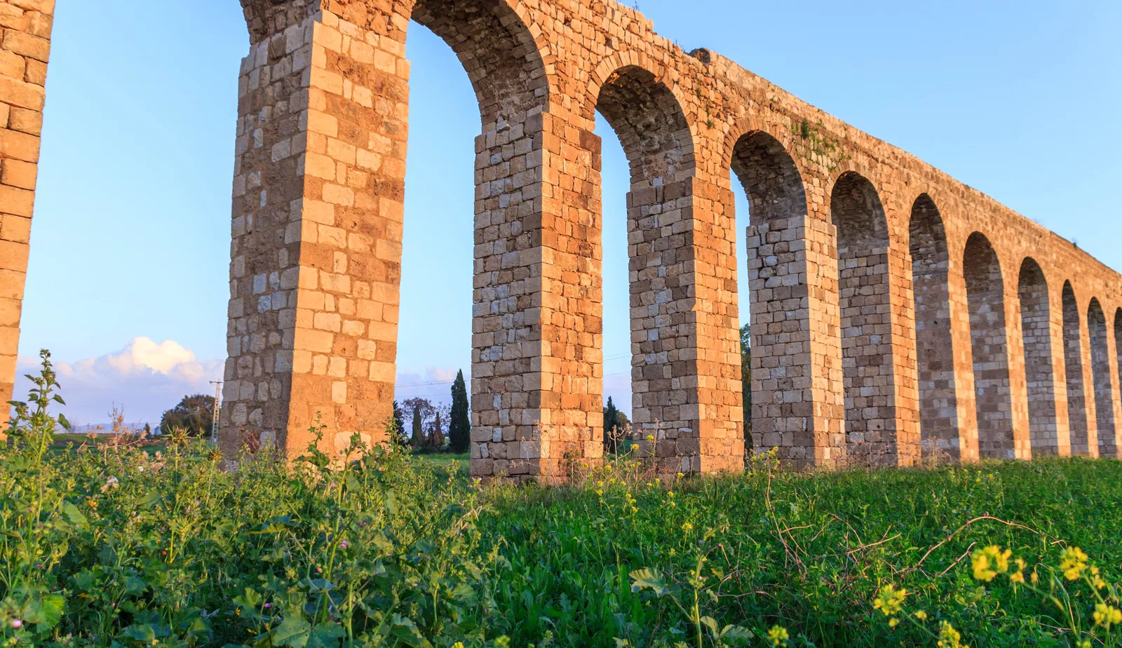 A photograph of an aquaduct in Nahariyya.