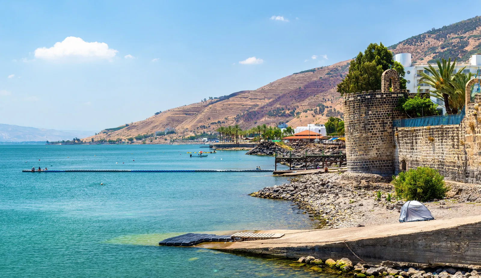 A photograph of the Sea of Galilee.